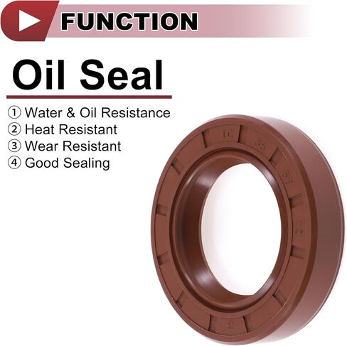 ختم الزيت العالمي TC ختم الختم ختم دوار عمود دوار 35x56x12mm الضغط العالي FKM Rubber Brown 2 PCS in Kuwait