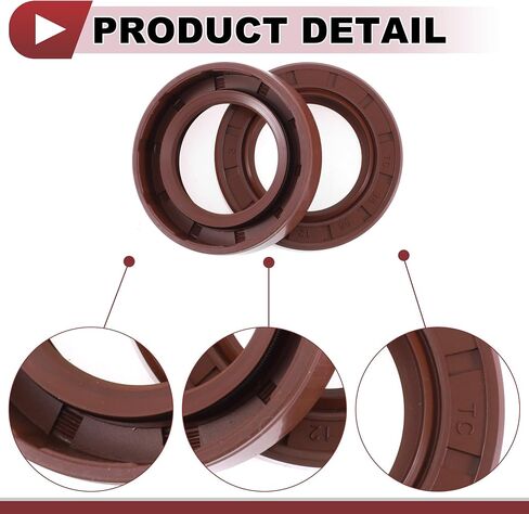 ختم الزيت العالمي TC ختم الختم ختم دوار عمود دوار 35x56x12mm الضغط العالي FKM Rubber Brown 2 PCS in Kuwait