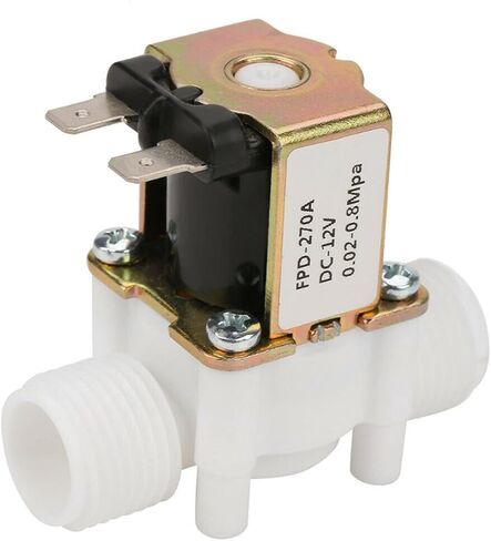 AC 220V DC 12V 24V 1/2"" 3/4"" Plastic Electric Normally Closed Solenoid Valve Magnetic Water Air Pressure Controller Switch(24v-Normally Closed,0.75 Inch) in Saudi Arabia