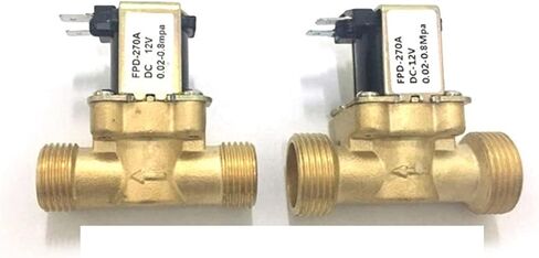 Valve 1pcs Flow Switch G1/2'' Brass Solenoid Valve N/C 12v 24v 220v G3/4'' for Water Heater(220v,0.5 Inch) in Saudi Arabia