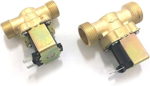 Valve 1pcs Flow Switch G1/2'' Brass Solenoid Valve N/C 12v 24v 220v G3/4'' for Water Heater(220v,0.5 Inch) in Saudi Arabia