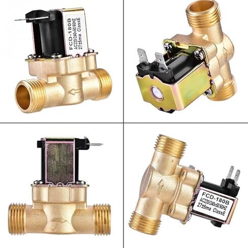 Valve DC24V AC220V 3/4inch 1/2inch Electric Solenoid Magnetic Valve Normally Closed Brass Valves for Water Control Water Valve(220v,0.75 Inch) in Saudi Arabia