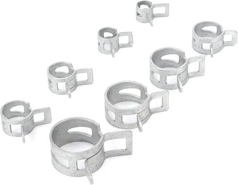 Spring Hose Clamps, Spring Clamps Stainless Steel Clips 160Pcs Hose Silver 304 Stainless Steel Clamp/Holder for Fuel Petrol Pipe in Saudi Arabia