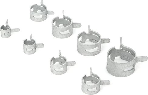 Spring Hose Clamps, Spring Clamps Stainless Steel Clips 160Pcs Hose Silver 304 Stainless Steel Clamp/Holder for Fuel Petrol Pipe in Saudi Arabia