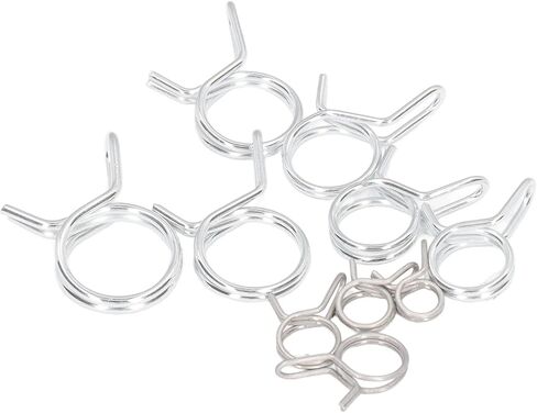 Double Wire Irrigation Hose Clamp 250PCS Zinc Spring Clips Set for Air Water Silicone Hoses with Storage Box in Saudi Arabia