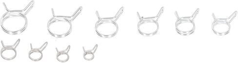 Double Wire Irrigation Hose Clamp 250PCS Zinc Spring Clips Set for Air Water Silicone Hoses with Storage Box in Saudi Arabia