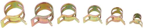 Spring Hose Clamps, 60Pcs Stainless Steel Tubing Pipe Spring Clips with 6mm 9mm 10mm 12mm 14mm 15mm Size Fuel Line Clamp Hose Assortment for Motorcycle Scooter ATV in Saudi Arabia