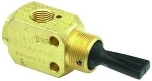 TV-4DMP 3-Position 4-Way Valve ، تبديل بلاستيكي ، 1/8 "NPT ، 4.5 SCFM في 50 رطل/بوصة مربعة ، 7.5 SCFM في 100 PSIG in Kuwait