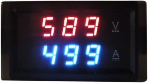 1PCS YB28VA Digital DC Voltmeter DC 100V-600V + SENSOR (DC200A ، DC0-600V (RED-Blue)) in Saudi Arabia