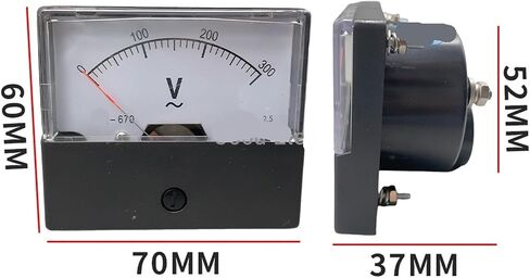 1PCS AC 5V-500V ANALOG PANCE METER VOLTMETER DH-670 (20V) in Saudi Arabia