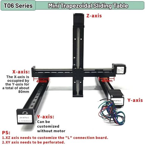 XYZ AXIS MOTURINGE SLIDE TABLE T-TY-TY-TYPE GIDER LAIN RAIL CLNC CNC MINI MINIGY TABLE MOTOR DRIVE KIT ELECTRY LINER LINEAR LOOD 1PCS (300 مم السكتة الدماغية) in Saudi Arabia