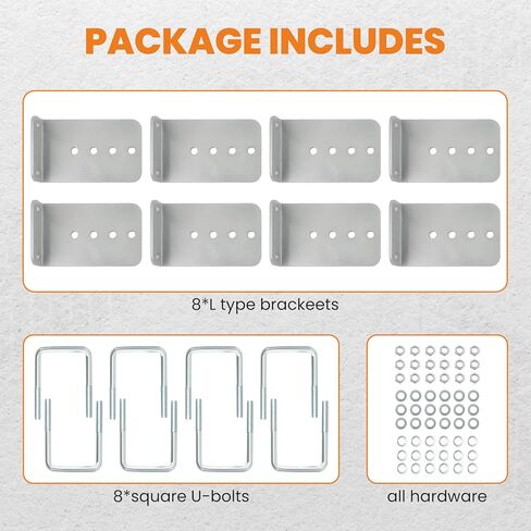 MaxPeedingRods 8 Pack 8 "L-Type Boat Trailer Bunk Bracket Kit for 3x3 Cross Smiss in Kuwait