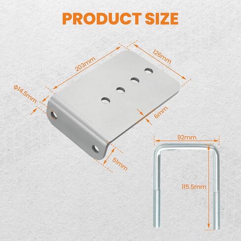 MaxPeedingRods 8 Pack 8 "L-Type Boat Trailer Bunk Bracket Kit for 3x3 Cross Smiss in Kuwait