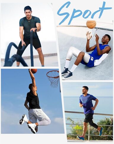 Roadbox Men's Basketbling Stars One Leg ، 1/2 سروال واحد سروال سروال سروال رياضي طبقة الملابس الداخلية مع جيوب in Kuwait