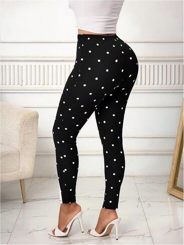 WDIRARA Women's Slit Skinny Pants Stretch Elastic Waist Work Office Pants in Saudi Arabia