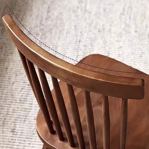 Office Chair Solid Wood Kitchen Side Chair Walnut Color Dressing Chair Slatted Back Chair Suitable for Dining Room Bedroom Living Room Home Office Desk Chairs in Saudi Arabia