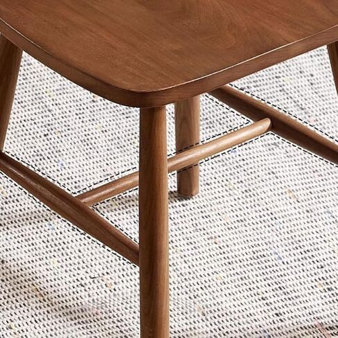 Office Chair Solid Wood Kitchen Side Chair Walnut Color Dressing Chair Slatted Back Chair Suitable for Dining Room Bedroom Living Room Home Office Desk Chairs in Saudi Arabia