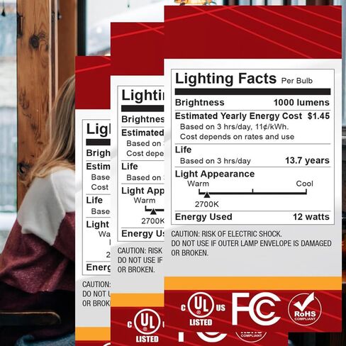 Satco LED A19 LAMP 12W 100W مكافئ 2700K دافئ أبيض 90+ CRI Silver Crown قاعدة 120 فولت Dimmable - الجزء S12539 (2 عبوة) in Saudi Arabia
