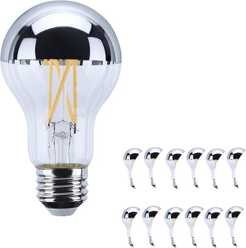 Satco LED A19 LAMP 12W 100W مكافئ 2700K دافئ أبيض 90+ CRI Silver Crown قاعدة 120 فولت Dimmable - الجزء S12539 (2 عبوة) in Saudi Arabia