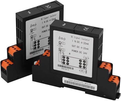 DC Signal Isolator Input 4-20mA 0-5/10V Output 0-5/10V 4-20mA Power Supply DC24V 1 in 2 Out 2 in 2 Out Plug-in Signal Isolator Sensor(1Input 1Output,Input 0-75MA_Output 4-20MA_DC24V) in Saudi Arabia