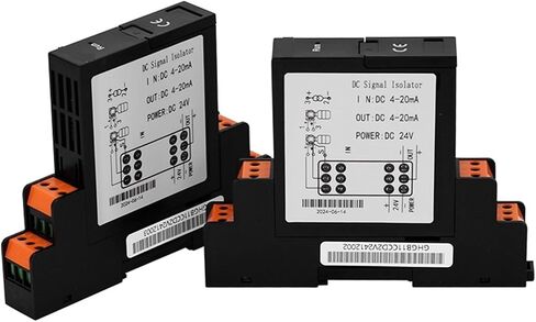 DC Signal Isolator Input 4-20mA 0-5/10V Output 0-5/10V 4-20mA Power Supply DC24V 1 in 2 Out 2 in 2 Out Plug-in Signal Isolator Sensor(1Input 1Output,Input 0-75MA_Output 4-20MA_DC24V) in Saudi Arabia
