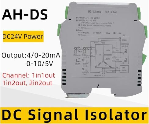 DC Analog Signal Isolator 4-20mA photoelectric Signal Converter Isolator 1 Input 1 Output 0-10V to 4-20mA Signal Isolator(2 Input 2 Output,Output 0-5V_Input 0-5V_DC 24V) in Saudi Arabia