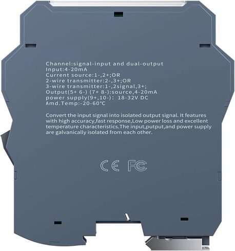 Signal Converter 1 in 1 Out 2 in 2 Out Analog Signal Isolator 4-20mA Output Signal Transmitter(1 in 1 Out,Output 1-5V_Input 0-10V_DC24V) in Saudi Arabia