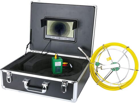 Sewer Camera 9-Inch Industrial Endoscope Drain Pipe Sewer Inspection Camera 1000 TVL Pipe Inspection Equipment with 8 LED Lights,20M in Saudi Arabia