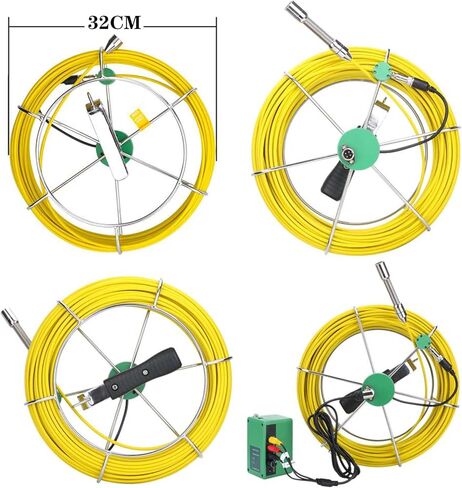 Sewer Camera 9-Inch Industrial Endoscope Drain Pipe Sewer Inspection Camera 1000 TVL Pipe Inspection Equipment with 8 LED Lights,20M in Saudi Arabia
