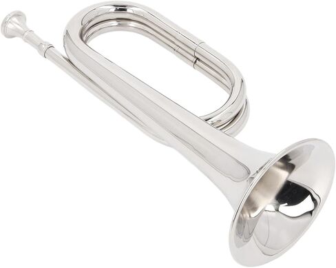 Bugle C Key 11 سم قطرها الفضة النحاس العسكري البوق الواضح صوت الدقة سهلة للعب تطبيق متعدد الاستخدامات لفرقة مسيرة الأوركسترا in Saudi Arabia