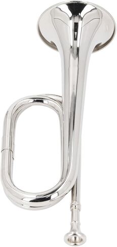Bugle C Key 11 سم قطرها الفضة النحاس العسكري البوق الواضح صوت الدقة سهلة للعب تطبيق متعدد الاستخدامات لفرقة مسيرة الأوركسترا in Saudi Arabia