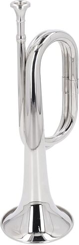 Bugle C Key 11 سم قطرها الفضة النحاس العسكري البوق الواضح صوت الدقة سهلة للعب تطبيق متعدد الاستخدامات لفرقة مسيرة الأوركسترا in Saudi Arabia