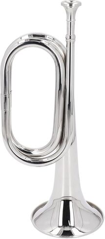 Bugle C Key 11 سم قطرها الفضة النحاس العسكري البوق الواضح صوت الدقة سهلة للعب تطبيق متعدد الاستخدامات لفرقة مسيرة الأوركسترا in Saudi Arabia