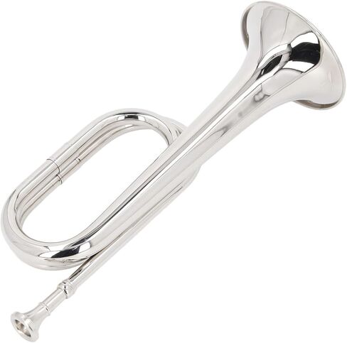 Bugle C Key 11 سم قطرها الفضة النحاس العسكري البوق الواضح صوت الدقة سهلة للعب تطبيق متعدد الاستخدامات لفرقة مسيرة الأوركسترا in Saudi Arabia