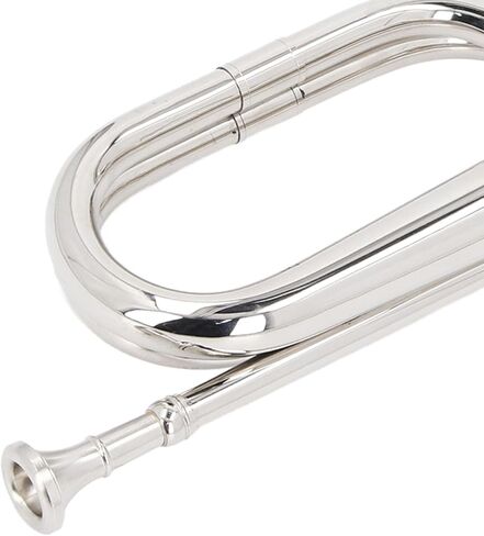 Bugle C Key 11 سم قطرها الفضة النحاس العسكري البوق الواضح صوت الدقة سهلة للعب تطبيق متعدد الاستخدامات لفرقة مسيرة الأوركسترا in Saudi Arabia