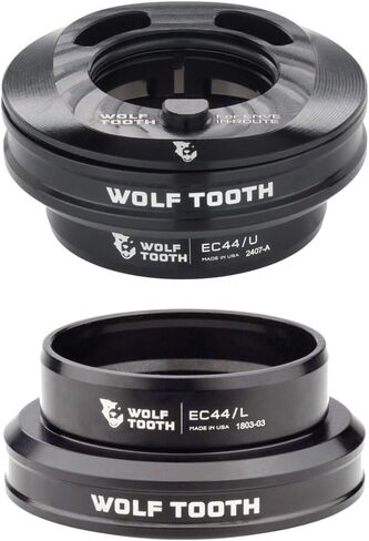 Wolf Tooth Premium Internal Headset - EC44 Upper / EC44 Lower, for Enve in-Route System Only, Black in Saudi Arabia