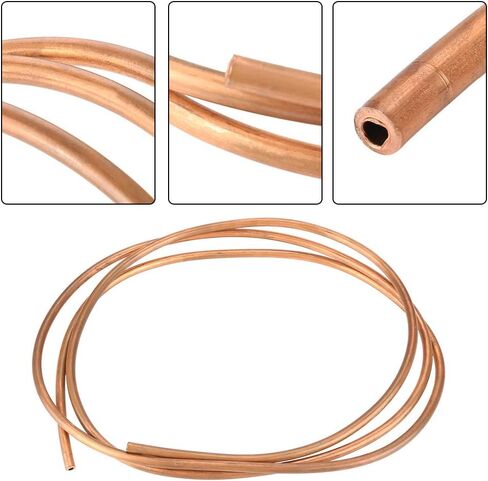 Copper Coil Tube, T2 Soft 4mm OD 6mm Copper Tubing Coil Thickness 1mm for Refrigeration 2m in Saudi Arabia