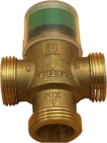 1PCS G1" Brass Thermostatic Valve, Solar Thermostatic Water Mixing Valve, Pipe Thermostatic Valve(G1 inch) in Saudi Arabia