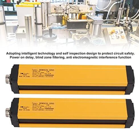 BEM0620‑30NB Safety Light Curtains Aluminum Alloy Body Far Infrared Light Screen Sensor Light Grating Security Device Punching Machine Protector 20mm Beam Spacing NPN/NC in Saudi Arabia