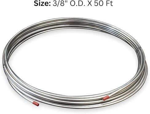 3/8 "O.D. X 50 'ملف أنابيب الفولاذ المقاوم للصدأ - النوع 304 SS أنابيب (.020" الجدار) in Saudi Arabia
