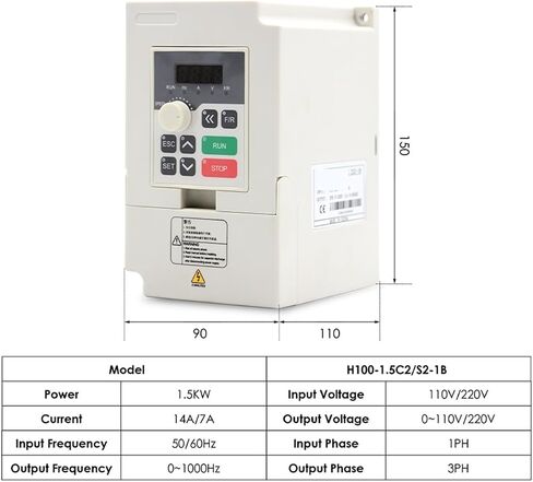 110v 220v 1.5kw ER16 water cooled spindle kit 65mm 4 piece bearing, inverter, water pump and bracket(110V) in Saudi Arabia