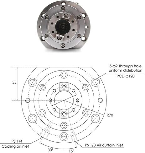 BT30 unpowered spindle motor with pulley DE disc spring 4 pieces ceramic bearing in Saudi Arabia