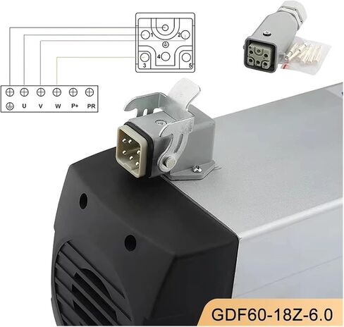 6KW air-Cooled Spindle Motor 220V 380V ER32 4Pcs Bearing GDF60-18Z/6.0(380V) in Saudi Arabia
