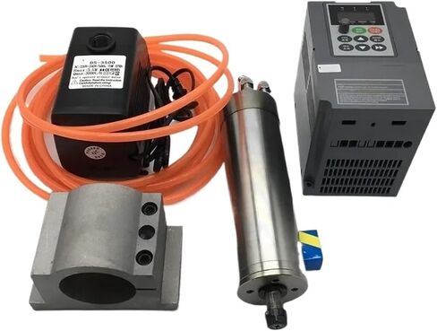800W ER11 24000rpm 65mm 220v spindle motor water cooling + 1.5kw inverter VFD + 75W water pump fixture in Saudi Arabia