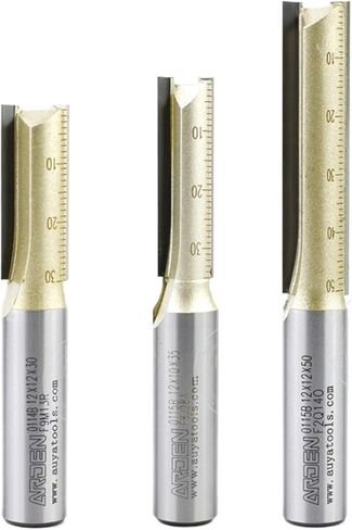 Arden Metric Shank 6mm 12mm Straight Router Bit Carbide 2 Flute Extended Straight End Mill Engraving Cutting Tool Milling Cutter(12x10x35) in Saudi Arabia