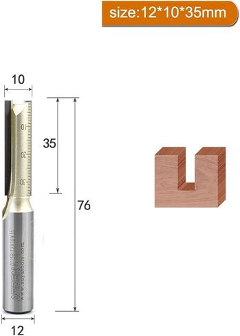 Arden Metric Shank 6mm 12mm Straight Router Bit Carbide 2 Flute Extended Straight End Mill Engraving Cutting Tool Milling Cutter(12x10x35) in Saudi Arabia
