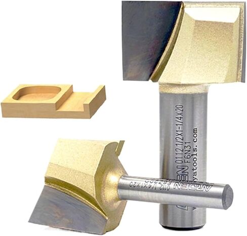 Arden 2 Flutes Carbide Bottom Cleaning Bit Woodworking Woodwork Flat Bottom Cnc Tool for Gloyword MDF Solid Wood (6.35x19.05) in Saudi Arabia