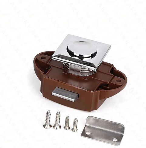 Camper Car Push Lock 26mm RV Caravan Boat Motor Home Cabinet Lock Lock Bush Push Bush Artature Hardware 5pcs (Brown) in Saudi Arabia