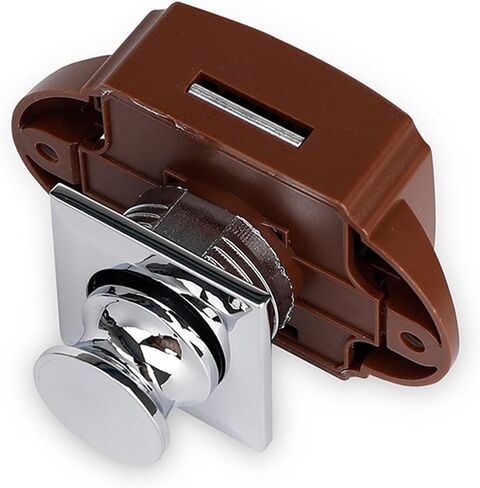 Camper Car Push Lock 26mm RV Caravan Boat Motor Home Cabinet Lock Lock Bush Push Bush Artature Hardware 5pcs (Brown) in Saudi Arabia
