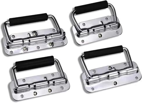 Spring Handle Iron 304 Stainless Steel Handle Cabinet Door Drawer Spare Handle 3Pcs(3pcs-602-Iron) in Saudi Arabia